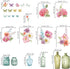 wondever Spring Flowers Window Clings Floral in Jars Butterflies Glass Sticker Decal Anti Collision Double-Side Static Window Decals for Home Glas...
