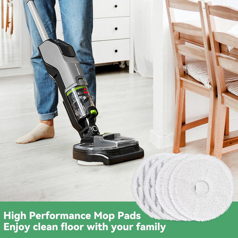 3764 SpinWave + Vac Mop Pads Compatible with Bissell SpinWave + Vac All-in-One Powered Spin 3764 and 37643,Washable and Reusable Replacement Head?...