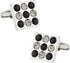Crystal Cufflinks Bingo Board Black Diamond and Jet...