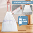 Small Trash Bags 4 Gallon, Unscented Small Garbage Bags, JUKFITA 4 Gallon Trash Bags Drawstring, Strong Trash Can Liners for Bathroom Office Bedro...