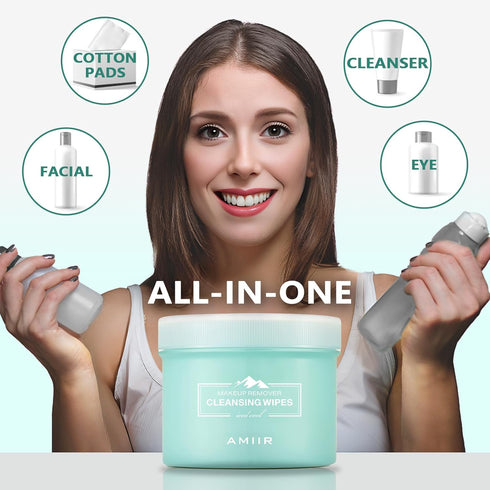 100's Jar Pre-Moistened Face Makeup Remover Wipes Sensitive Skin All-In-One Facial Cleansing Hydrating NO-DRY-OUT Gentle Alcohol-Free, 2 Jars...