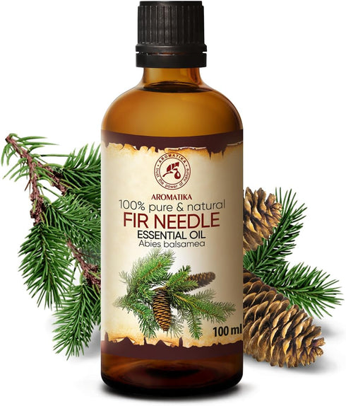 Fir Needle Essential Oil 3.4 Fl Oz (100ml) - 100% Pure & Natural - Freshen Rooms - Home Fragrances - Fresh Aroma - Fir Essential Oils...