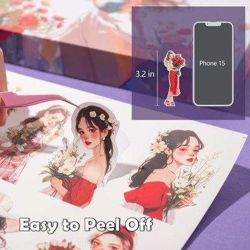 Scrapbook Stickers Set, 240Pcs People Sticker for Journaling and Scrapbooking, Junk Journal Supplies, Washi Materials, Women Girls Ladies Planner ...