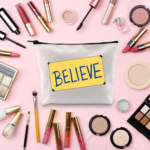 TOBGBE TV Show Gift Believe Makeup Bag Funny Believe Gift for Women TV Show Merchandise Soccer Football Lover Travel Case (Believe bag)...