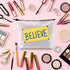 TOBGBE TV Show Gift Believe Makeup Bag Funny Believe Gift for Women TV Show Merchandise Soccer Football Lover Travel Case (Believe bag)...