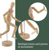 US Art Supply® Wood 8" Female - Artist Drawing Manikin Articulated Mannequin with Base and Flexible Body - Perfect for Drawing The Human Figure (8...