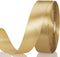 YASEO 1 Inch Champaign Gold Solid Satin Ribbon, 50 Yards Craft Fabric Ribbon for Gift Wrapping Floral Bouquets Wedding Party Decoration...