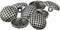 Mibo 8pcs Zinc Die Cast Shank Button - Half Ball with Checkered Pattern - 32L(20mm) - Antique Silver...