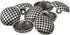 Mibo 8pcs Zinc Die Cast Shank Button - Half Ball with Checkered Pattern - 32L(20mm) - Antique Silver...
