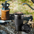 Portable Pour Over Coffee Travel Mug with Reusable Filter, 13oz Stainless Steel Vacuum Thermal Cup, Drip Coffee Tea Cup Maker Set for Camping Trip...