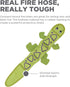 Outward Hound Fire Biterz Green Lizard Plush Firehose Material Interactive Dog Toy, Large...