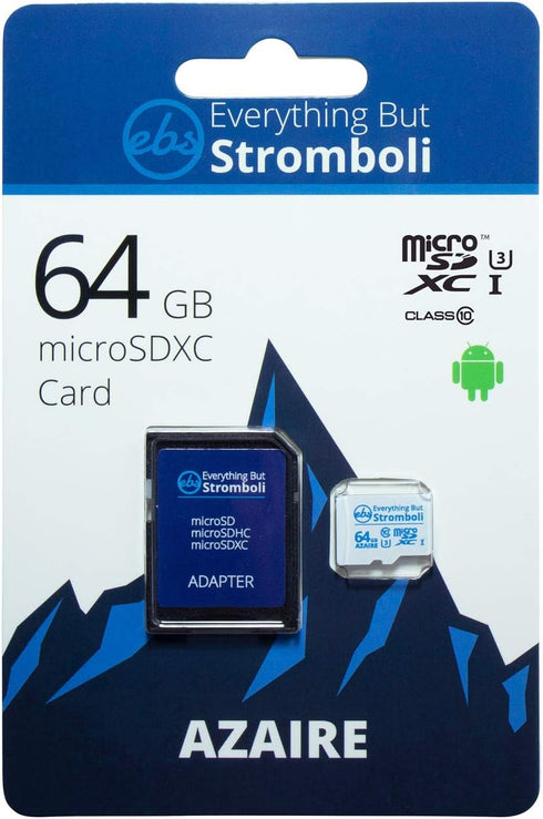 Everything But Stromboli 64GB Azaire MicroSD Memory Card for Samsung Galaxy Tablet Works with Tab A 8.0 2018, Tab A 10.1 2016, Tab S6 Class 10 U3 ...