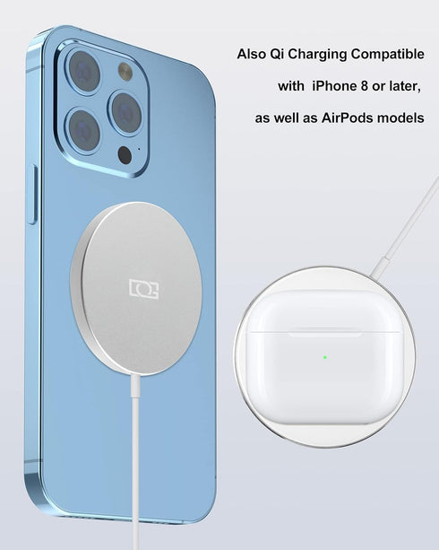 Apple Magnetic Wireless Charger, 7.5w Fast Charging Compatible with MagSafe Charger USB-C Cable Pad Accessories for iPhone 14, 13, 12, Pro, Max, M...