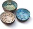 ChezMax Natural Coconut Bowl Mother of Pearl Inlaid Shell Bowls Key Bowl for Entryway Table Candy Container Nuts Holder Fruits & Dry Snack Storage...