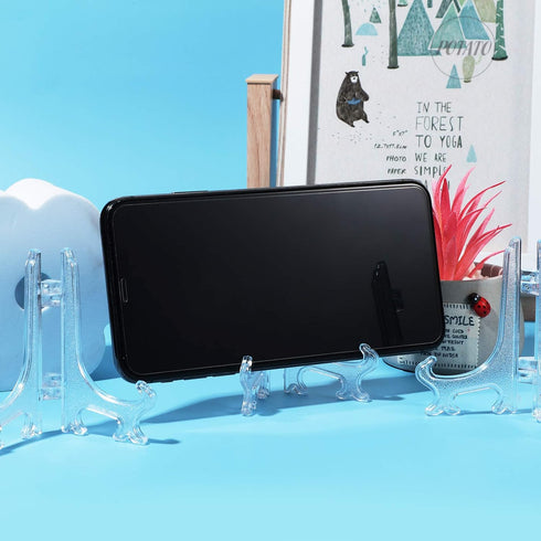 48 Pieces Mini Easel Stands Plastic Plate Stand Holder Display Picture Easel Stand for Display Picture Frame Collectibles Desktop Weddings Party H...