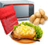 2 Pack Premium Microwave Potato Bags, Reusable Baked Potato Microwave Bag for Perfectly Cooked Potatoes, Red...