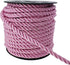 PAMIR TONG 5mm 3 Braided 20 Yards Cord Thread Decorative Twisted Satin Polyester Twine Cord Rope String Thread Shiny Cord Choker Thread DIY Cord J...
