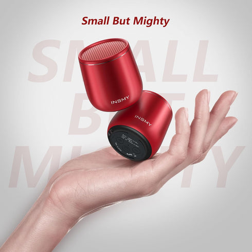 INSMY Small Bluetooth Speaker, Waterproof Mini Portable Wireless Speaker, Punchy Bass Rich Audio Stereo Pairing, Handheld Pocket Size, Built in Mi...