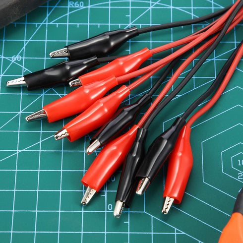 EBOOT 1M Electrical Test Set with Alligator Clips Double-ended Jumper Wires for Electrical Testing (2 Groups)...