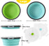 Large Collapsible Dog Bowls, 2 Pack 27 OZ Travel Dog Bowls with lids for Large Dogs, Foldable Silicone Dog Water Food Bowl, Lightweight Sturdy Lea...