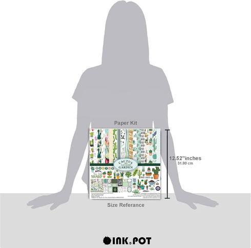 Cactus and Succulent House Plants Theme Collection Double-Sided Scrapbook Paper Kit Cardstock 12"x12" Card Making Paper Pack With Sticker Sheet - ...