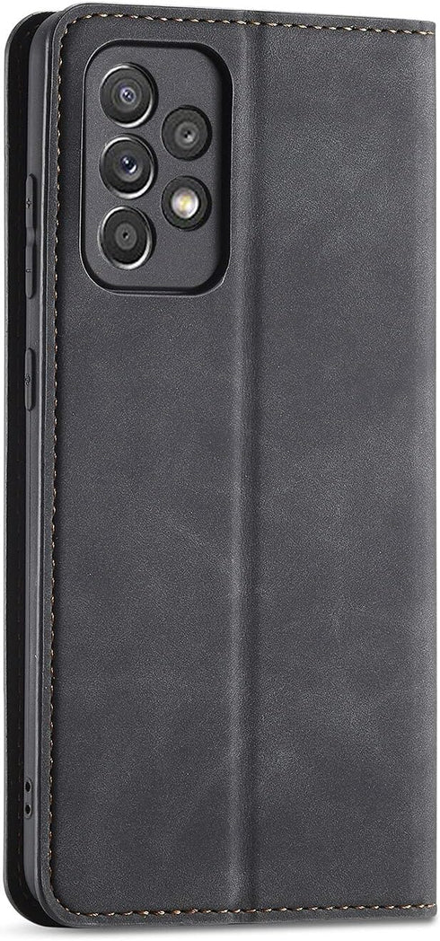 ZZXX Galaxy A52 5G Case Wallet with Card Holder Kickstand, Magnetic Soft Leather Flip Fold Case (Black, 6.5 Inch)...