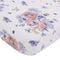 NoJo Farmhouse Chic Tossed Floral White, Pink, and Periwinkle 100% Cotton Fitted Crib Sheet...