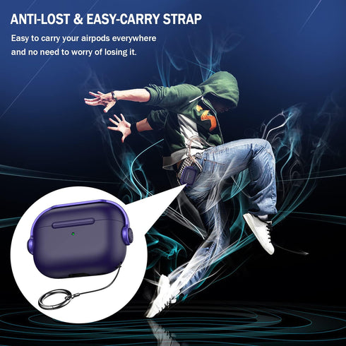 R-fun Airpods Pro Case (2nd/1st Gen,2023/2022/2019) with Secure Lock & Cleaning Kit, Music Headset Earphone Protective Case Cover Compatible with ...