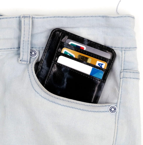 kandouren Slim Minimalist RFID Leather Wallets,Front Pocket Wallet,Credit Card Holder for Men,Money Clip Gift(Black Marble)...