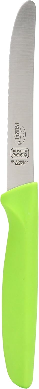 Kitchen Knife 3-Piece Set – 4.5 inches - Steak and Vegetable Knife - Razor Sharp Curved Tip, Straight Edge - Color Coded Kitchen Tools...