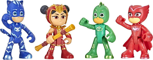 PJ Masks Heroes and an Yu Figure Set Preschool Toy, 4 Poseable Action Figures and 1 Accessory for Kids Ages 3 and Up (Amazon Exclusive)...