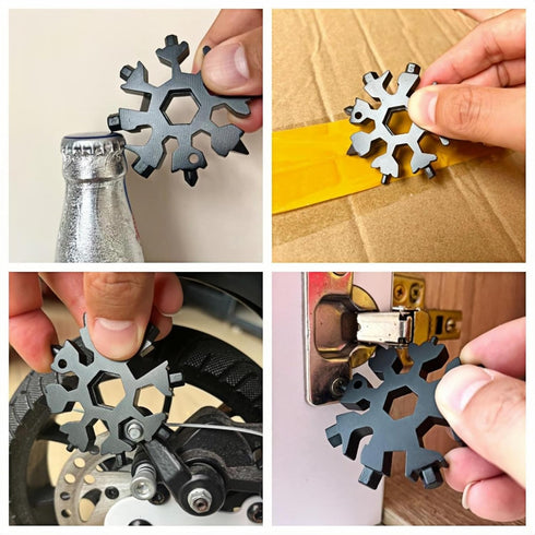 Gifts for Men, FODARSAI 18-in-1 Snowflake Multi Tool, Stocking Stuffers for Men, Cool Camping Tool Gadgets for Men, Unique Gifts for Dad, Husband,...
