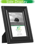 FrameWorks - 2-Pack - 4” x 6” Black Wooden Picture Frames with Luxury Wide Molded Edges and Tempered Glass...