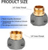 Garden Hose Repair Kit, Zinc and Aluminum Male and Female Hose End, Suitable for 3/4 Inch and 5/8 Inch Garden Hoses (Female+Male)...