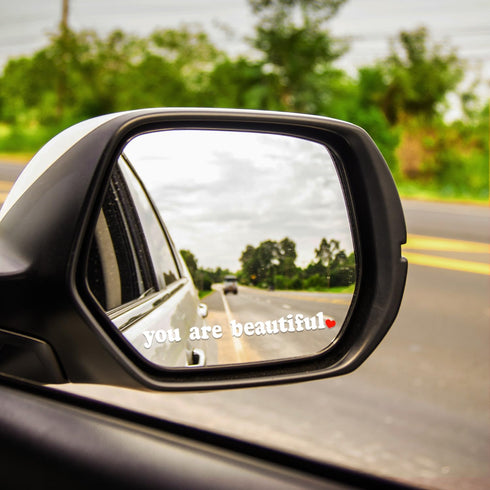 You Are Beautiful Sticker 3 Pack Cute Car Decal for Rearview Mirror Window Windshield Bumper,Vinyl Letter Sticker,Funny Car Accessories for Girls ...