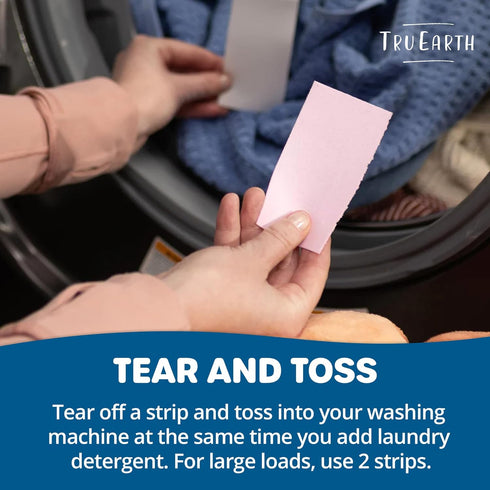 Tru Earth Fabric Softener Strips for Washing Machine, Alternative to Fabric Softener Liquid and Pods, Fresh Linen Scent Booster, Up to 64 Loads Pe...