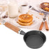 Fdit Frying Pan, 10CM Casting Iron Pan with Wood Handle Egg Frying Pan Skillet Mini Flat Bottomed Pancake Pan Cookware Kitchen Utensils...