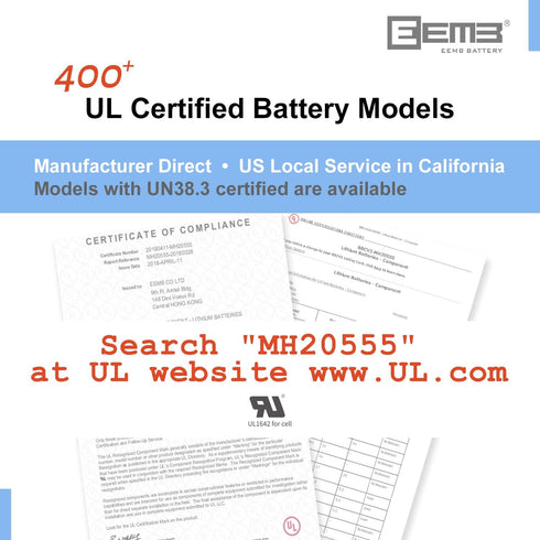 EEMB ER14505 Nonrechargeable 3.6V Lithium Battery Li-SOCL? AA Size 2600mAh High Capacity UL Certified Single-Use 3.6V Lithium Thionyl Chloride Bat...