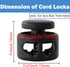 J.CARP 30Pcs Black Plastic Heavy Duty Cord Locks, Double Hole Drawstring Stopper Fastener for No Tie Shoelaces, Hoodies, Pants Closures and More...
