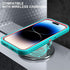 for iphone 14 Pro Max Case, Military Grade 3 in 1 Heavy Duty Shockproof/Drop Proof/Dust Proof Case with 2Pcs Tempered Glass Screen Protector (Aqua...