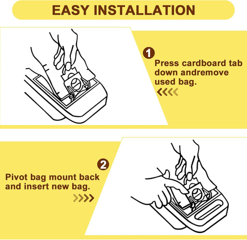 Vacuum Cleaner Bags Replacement for Kenmore Canister Type C/Q 5055, 50557, 50558 and Pana·sonic Type C-5 Vacuums, 12 Pack High-Efficiency Replacem...