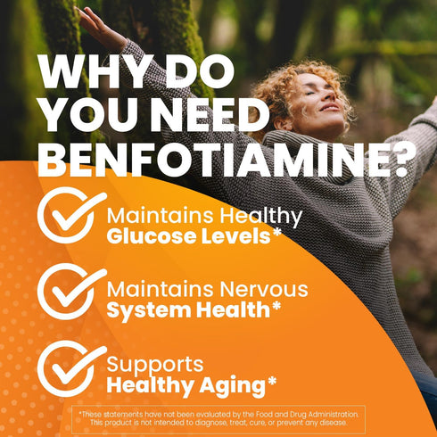 Doctor's Best Benfotiamine 300 with BenfoPure, Helps Maintain Healthy Glucose Metabolism, Non-GMO, Vegan, Gluten Free, Soy Free, 300 mg, 60 Veggie...