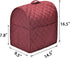 Stand Mixer Cover compatible with Kitchenaid Mixer, Fits All Tilt Head & Bowl Lift Models with 3 Organizer Bag for Accessories. (Dark Red, For Bow...