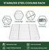 Baking Sheet and Cooling Rack Set, 2PCS Stainless Steel Cookie Sheets for Baking with Baking Rack, Size 9 x 7 x 1 Inch, Non Toxic & Heavy Duty & E...