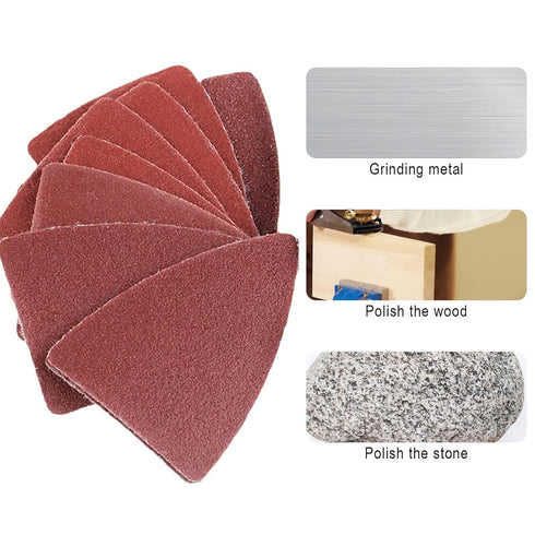 104Pcs Finger Sanding Pads Oscillating Tool Detail Sanding Pads Kit, 100Pcs Finger Sandpaper Sheets 60/80 /100/120 /240 Grits, for Oscillating Too...