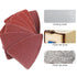 104Pcs Finger Sanding Pads Oscillating Tool Detail Sanding Pads Kit, 100Pcs Finger Sandpaper Sheets 60/80 /100/120 /240 Grits, for Oscillating Too...