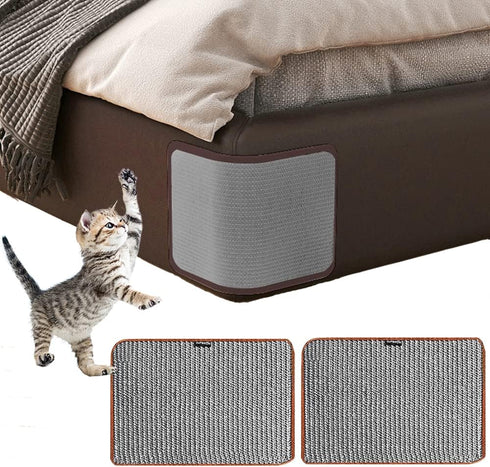 2PCS Cat Scratching Pad Natural Sisal Cat Scratcher Mat Sofa Bed Protector Scratch Pad Couch Side Cover with Pins, Heavy Duty Cat Scratching Pad G...
