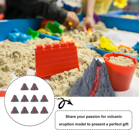 DECHOUS 10pcs Fake Volcano Decor, Volcano Documentary Science Kit Volcano Landscape Model for Scientific Education...