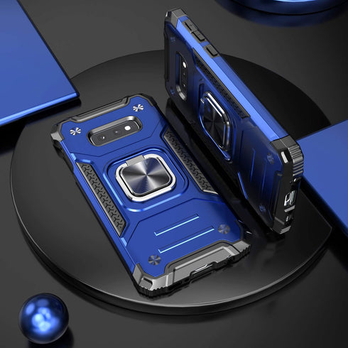 Galaxy S10E Case with Screen Protector, Galaxy S10E Cover, Shockproof Drop Test Case with Car Mount Kickstand Lightweight Protective Cover for Sam...