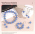 200pcs 10mm Rhinestone Beads for Crafting, Light Blue Shiny Round Disco Ball Beads Bulk, Sparkle Crystal Clay Bead for Necklace Bracelet Earring M...